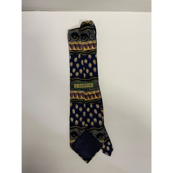 Jerry Garcia Tie Classy Black Gold Purple￼yellow stars 57 x 3.75 Vintage - Picture 1 of 4